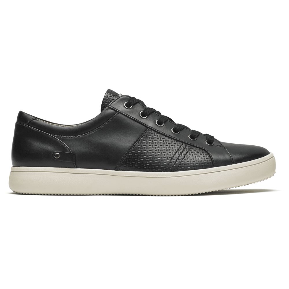 Rockport Men's Colle Tie Sneakers - Black - USA (9130MWPAT)